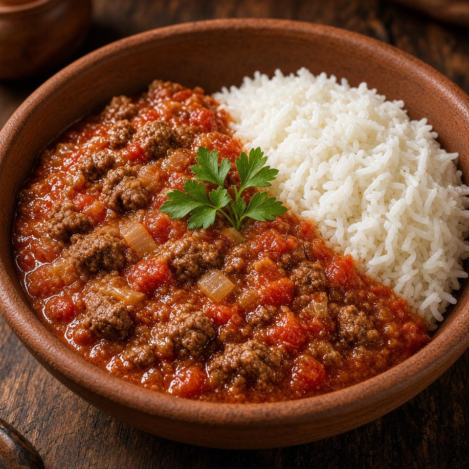 طبق لحم بالطماطم