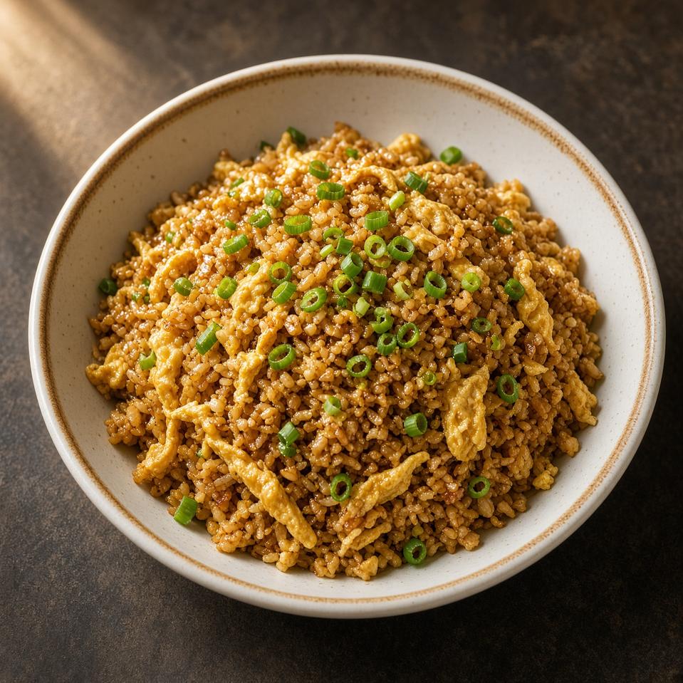 طبق أرز مقلي بالبيض