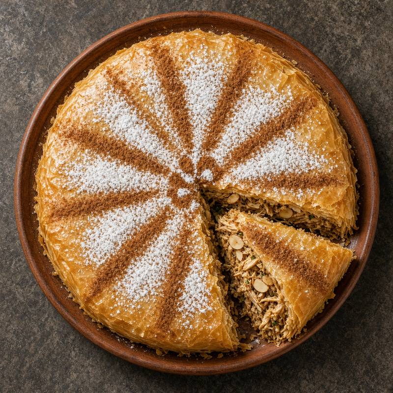 طبق بسطيلة دجاج