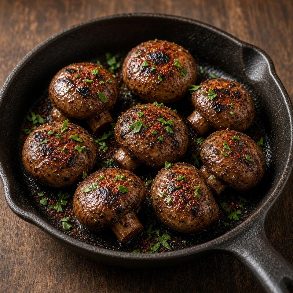 طبق سلطة الفطر المشوي