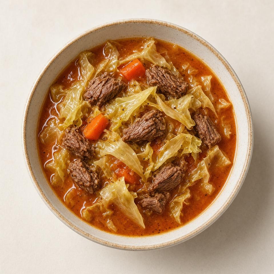 طبق شوربة الملفوف باللحم